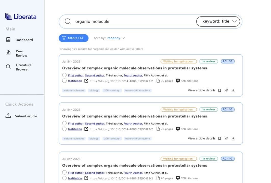 Liberata Platform UI